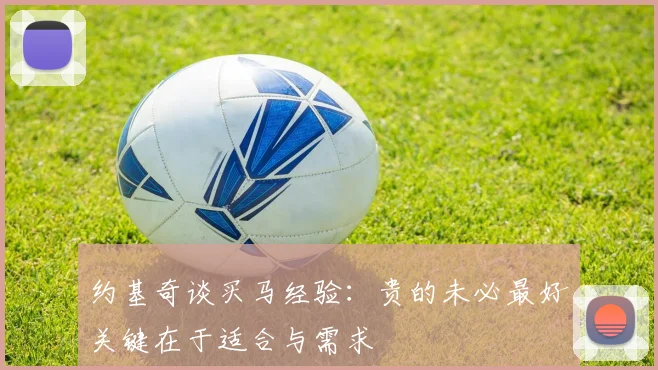 约基奇谈买马经验：贵的未必最好关键在于适合与需求