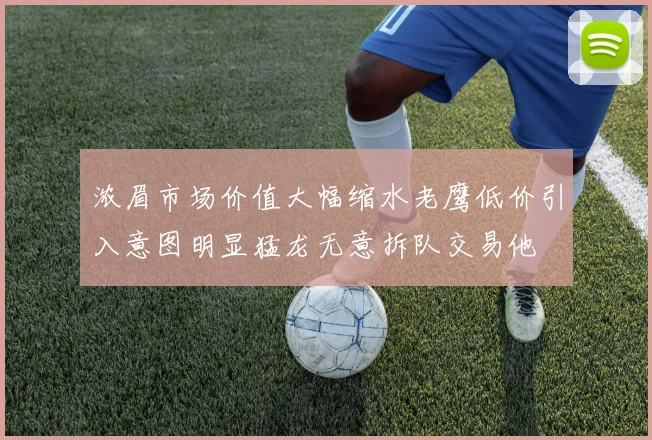 浓眉市场价值大幅缩水老鹰低价引入意图明显猛龙无意拆队交易他